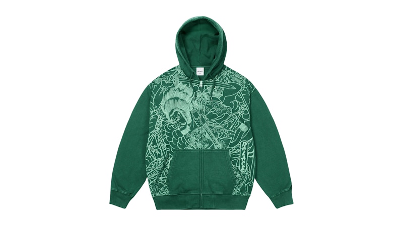 Palace Susanoo Zip Hood Racey Green Men's - FW25 - US