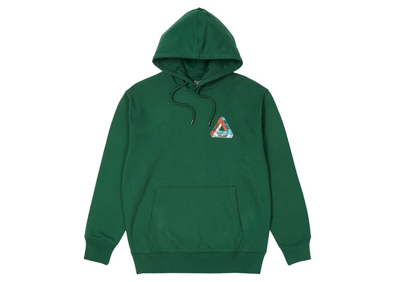 Palace Swirl Tri-Ferg Hood Green Men's - FW22 - US