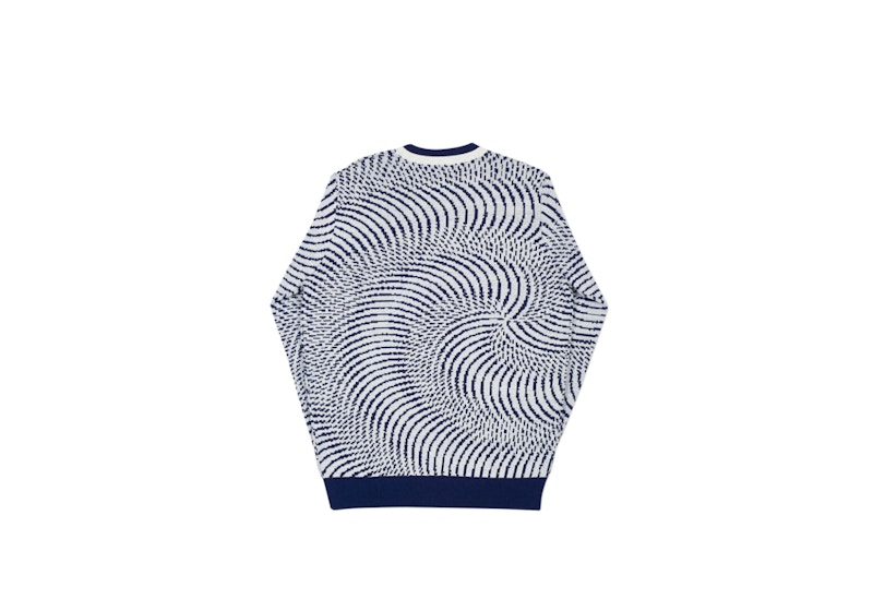 Palace Swirly Wurly Knit Navy/White Men's - Spring 2018 - US