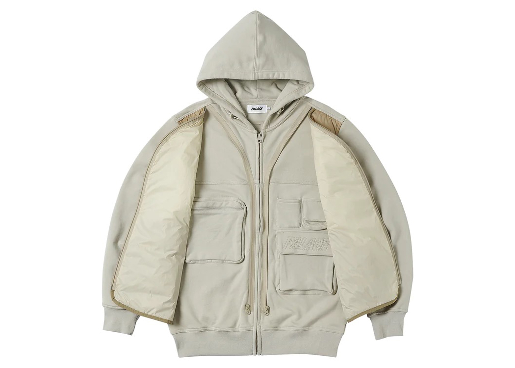 Palace Tactical Zip Hood Bone Men's - SS23 - US