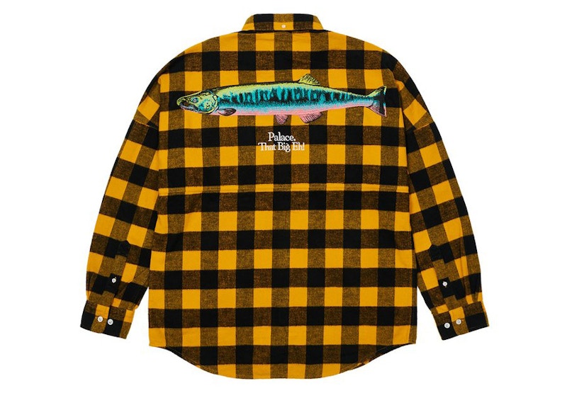Palace That Big Eh Shell Shirt Yellow Check