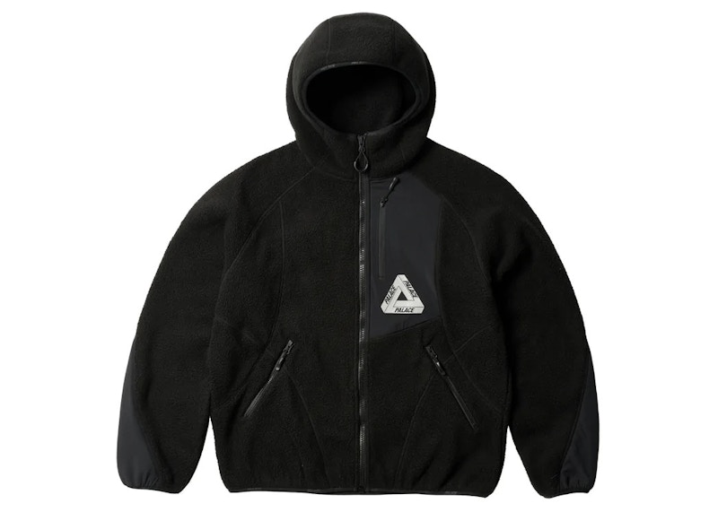 Palace Therma Hooded Fleece Jacket Black Men's - FW22 - GB