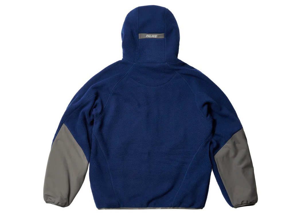 Palace Therma Hooded Fleece Jacket Blue Men's - FW22 - GB