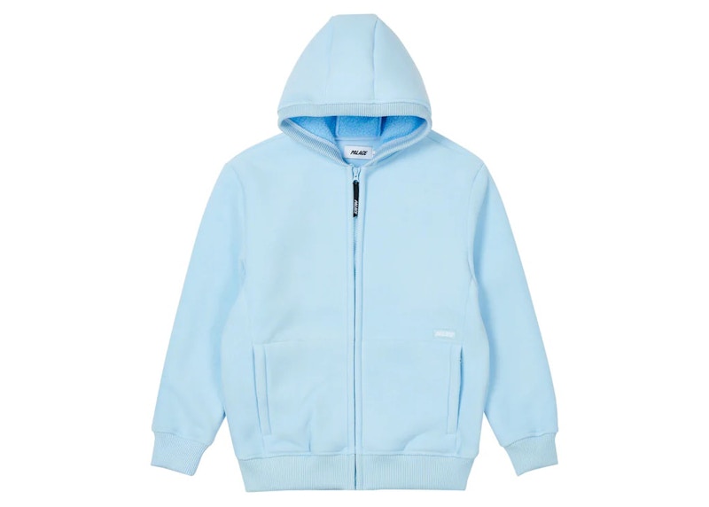 Palace Therma Zip Hood Light Blue Men's - FW22 - US