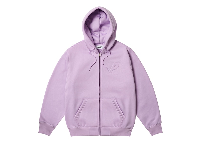 Palace Thermal Embossed P3 Zip Hood Pastel Purple Men's