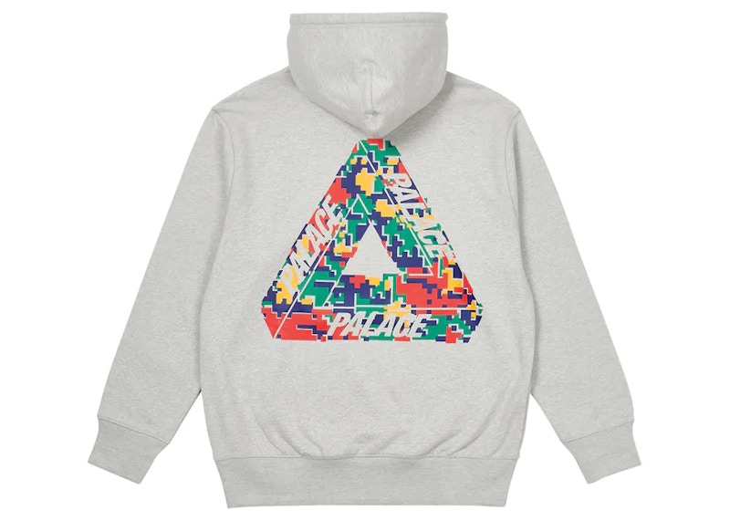 Palace Tri-Digi Hood Grey Marl Men's - FW22 - US