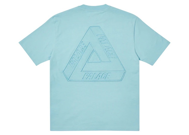 Palace Tri-Ferg Embossed T-shirt Light Blue Men's - SS22 - US