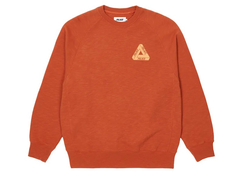 Palace Tri-Ferg Slub Crew Rust Men's - FW22 - GB