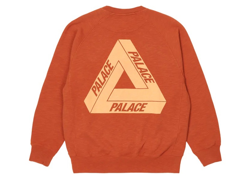 Palace Tri-Ferg Slub Crew Rust Men's - FW22 - GB