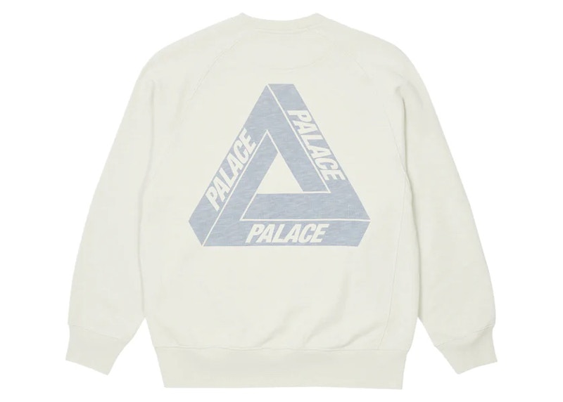 Palace Tri-Ferg Slub Crew White - FW22 Men's - US