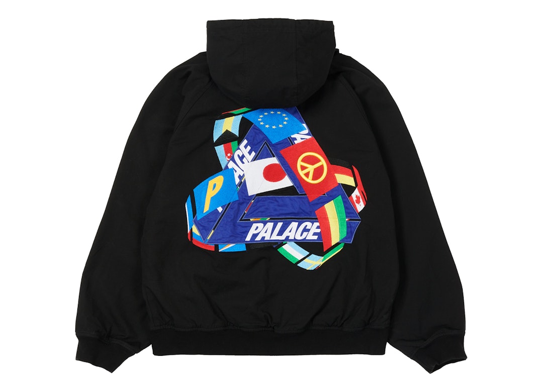Pre-owned Palace Tri-flag Hooded Jacket Black