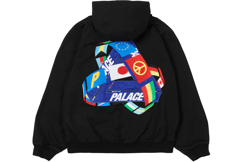 Palace Tri-Flag Hooded Jacket Black