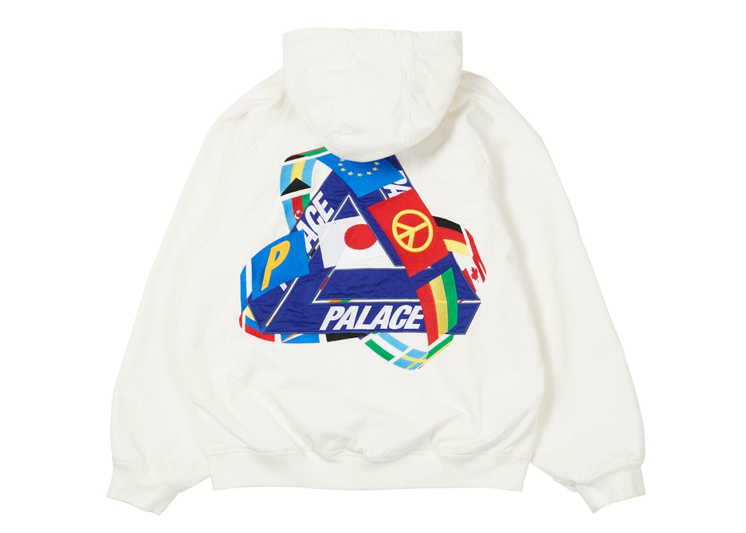 Pre-owned Palace Tri-flag Hooded Jacket White