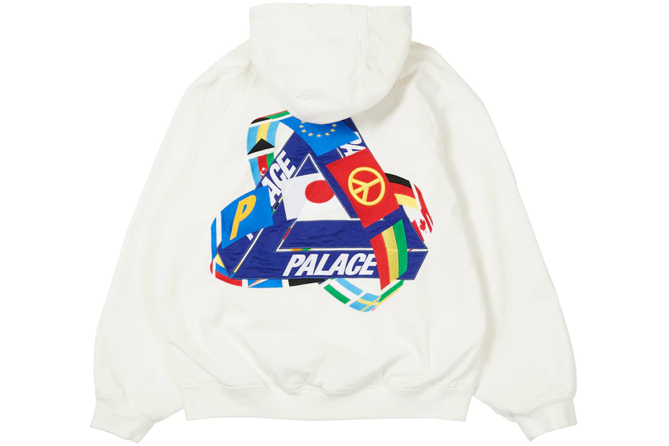 Palace Tri-Flag Hooded Jacket White
