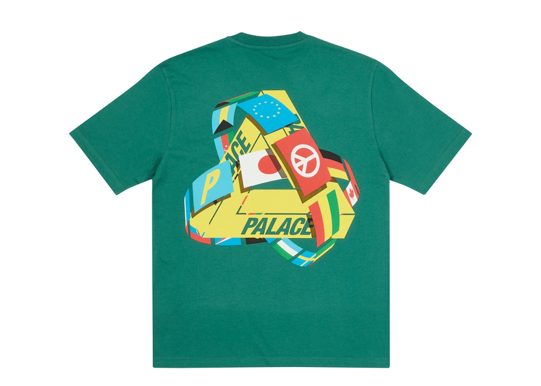 Pre-owned Palace Tri-flag T-shirt Green