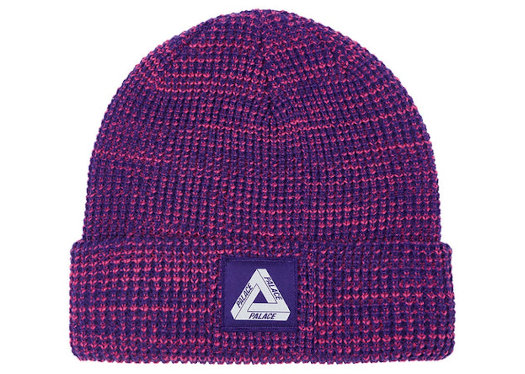 Pre-owned Palace Tri-freg Patch Beanie Purple
