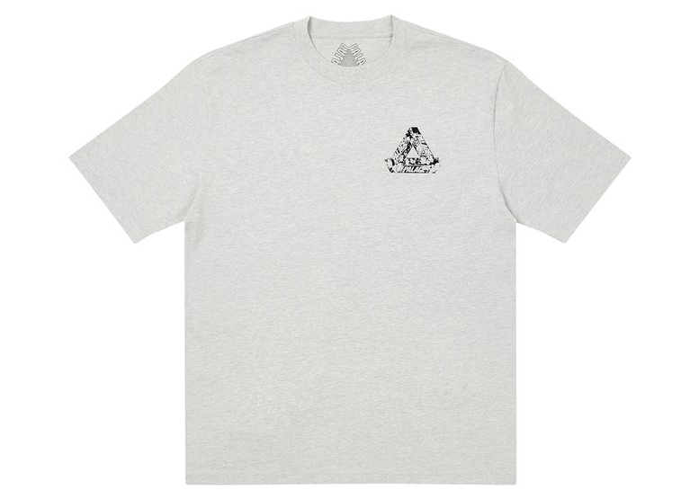 Palace Tri-Heads T-shirt Grey Marl Men's - GB