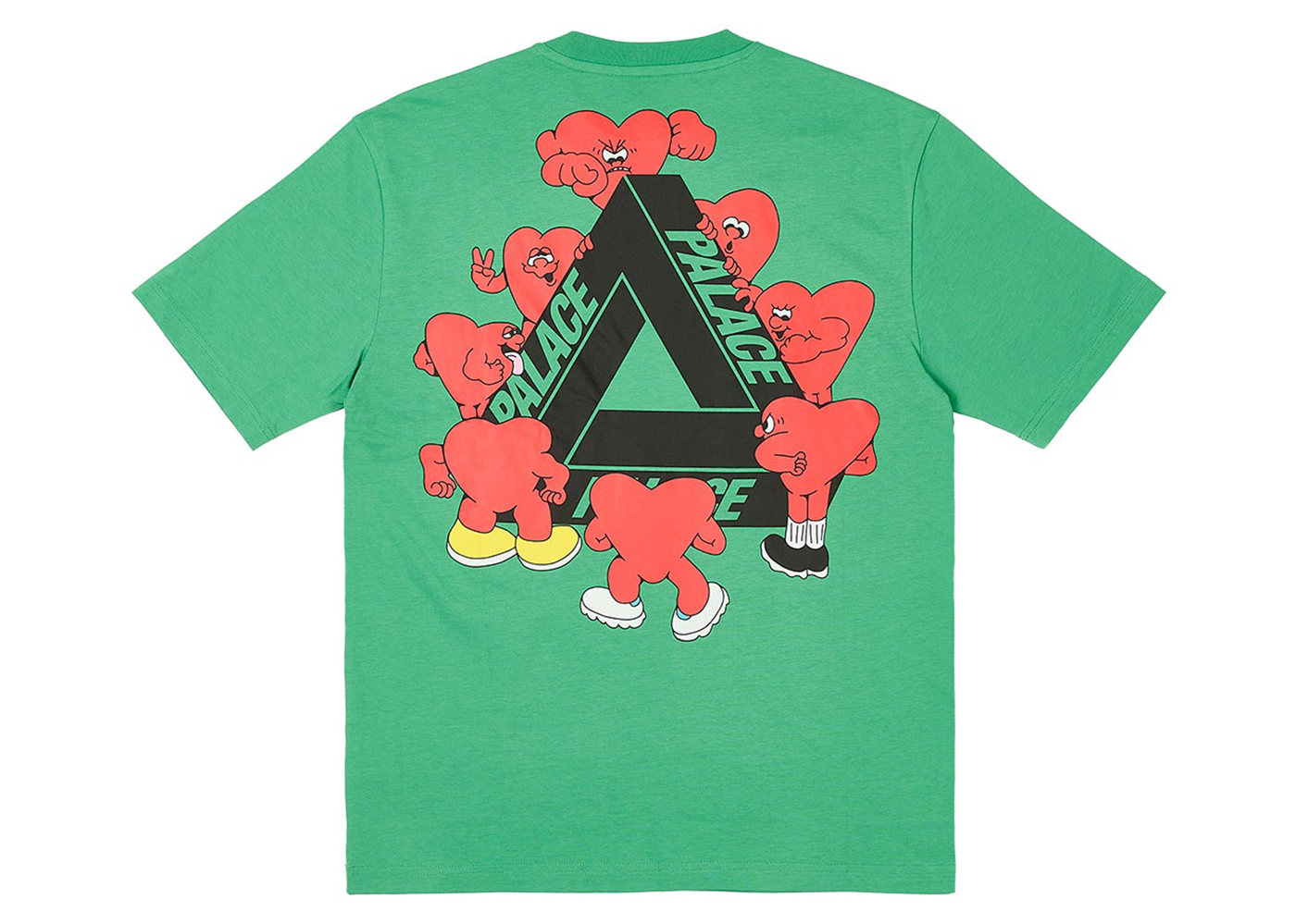 Palace Tri-Hearts T-shirt Pea Green Men's - SS24 - US