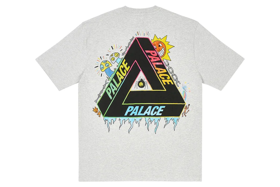 Pre-owned Palace Tri-lottie T-shirt Grey Marl
