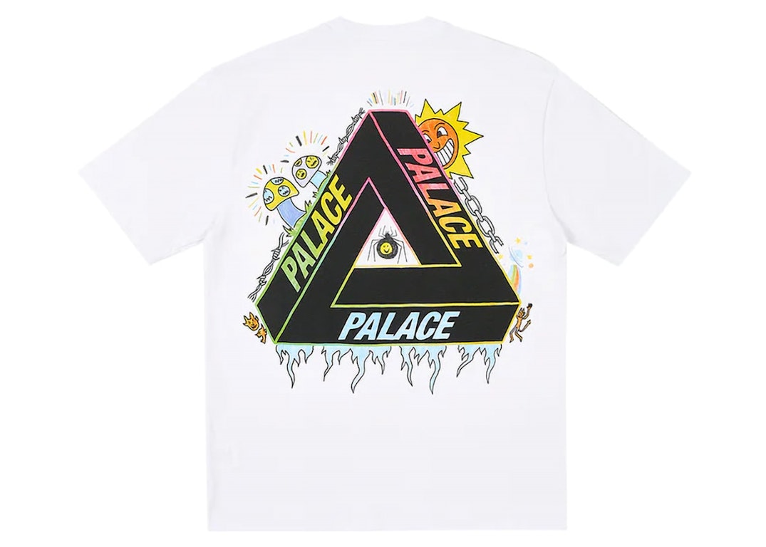 Pre-owned Palace Tri-lottie T-shirt White