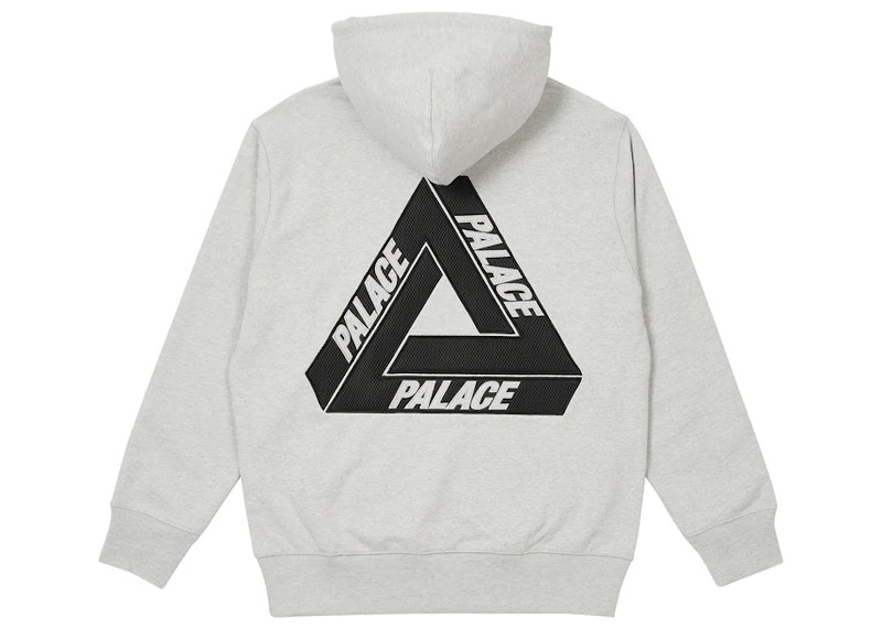 Palace Tri-Mesh Hood Grey Marl