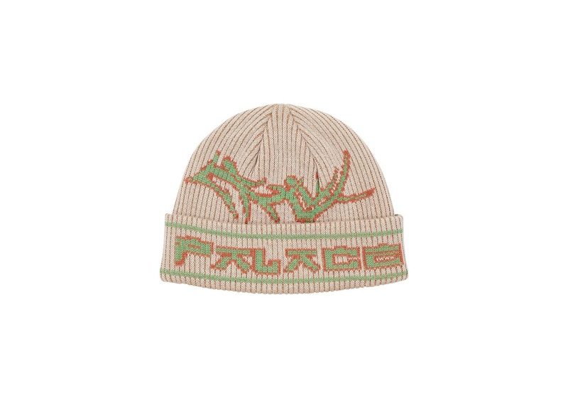 Palace Tri-Pal Beanie Sand - FW20 - GB