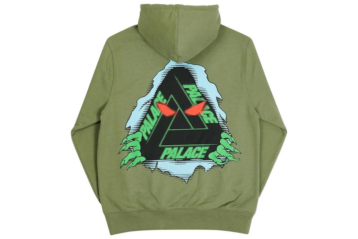 Palace Tri-Ripper Hoodie Olive