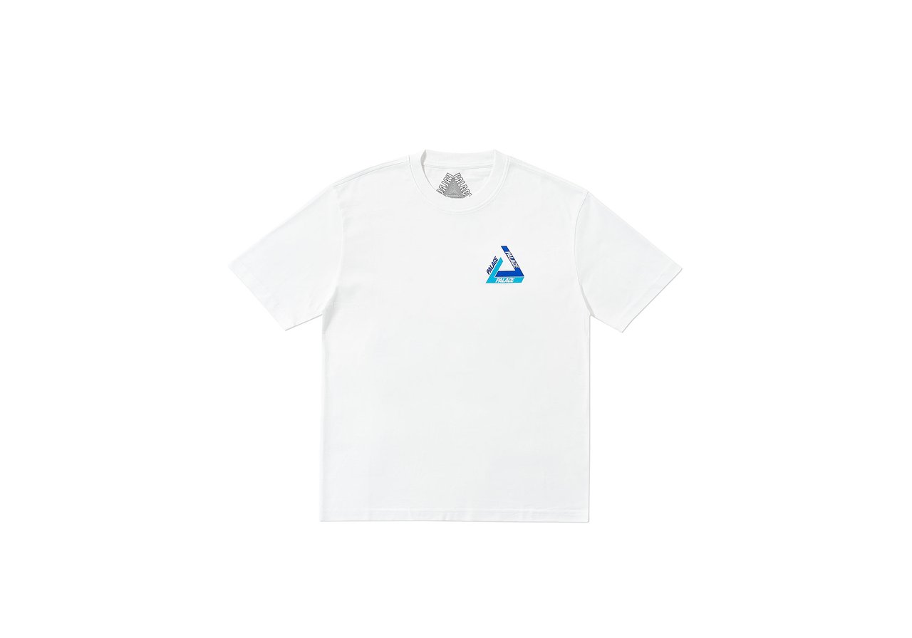 Palace Tri-Shadow T-Shirt White/Blue