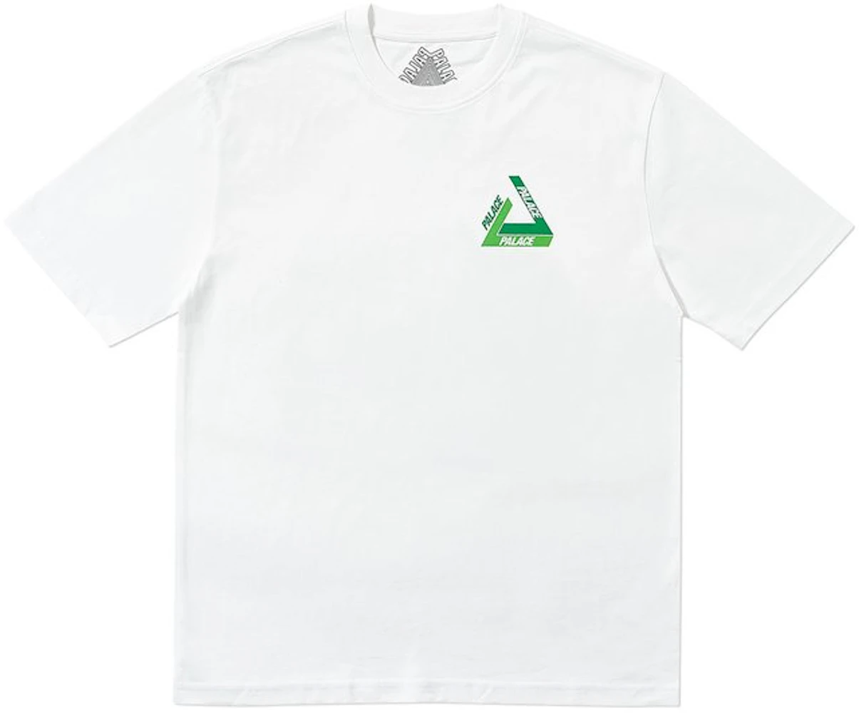 Palace Tri-Shadow T-Shirt White/Green Men's - FW18 - US