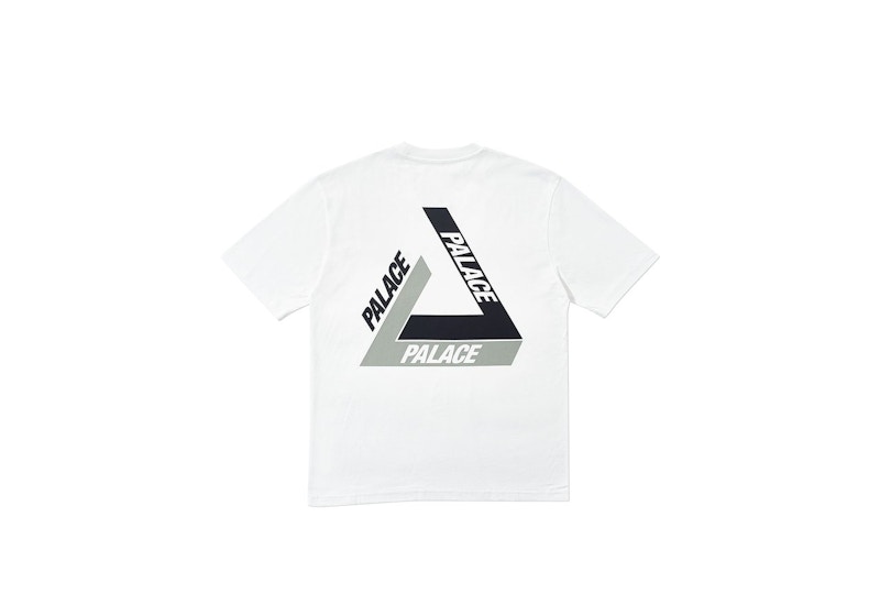 Palace Tri-Shadow T-Shirt White/Grey Men's - FW18 - US