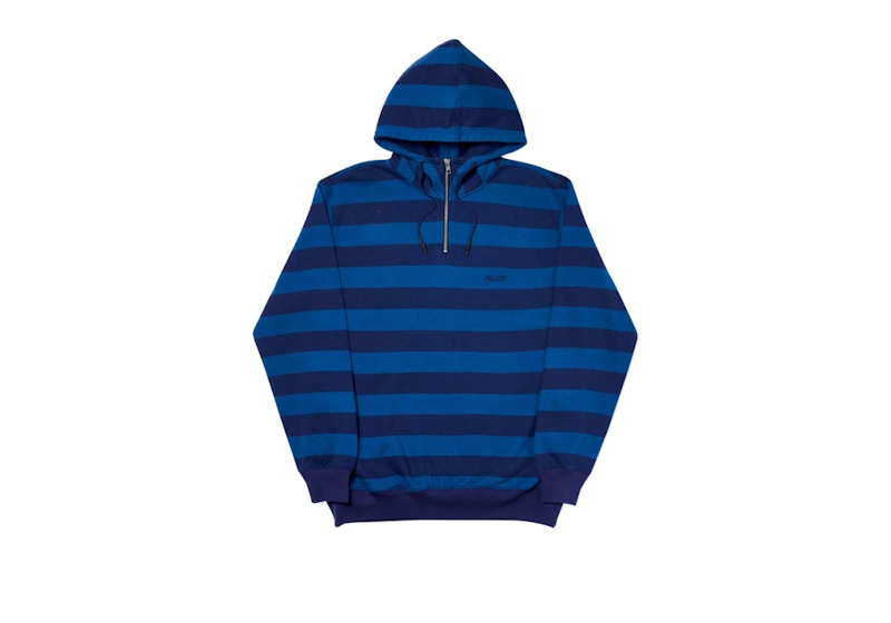 Palace Tri-Stripe-Zip Hood Blue/Navy Men's - FW19 - US