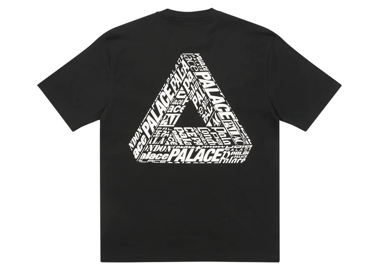 Palace Tri-Text T-Shirt Black Men's - FW22 - US