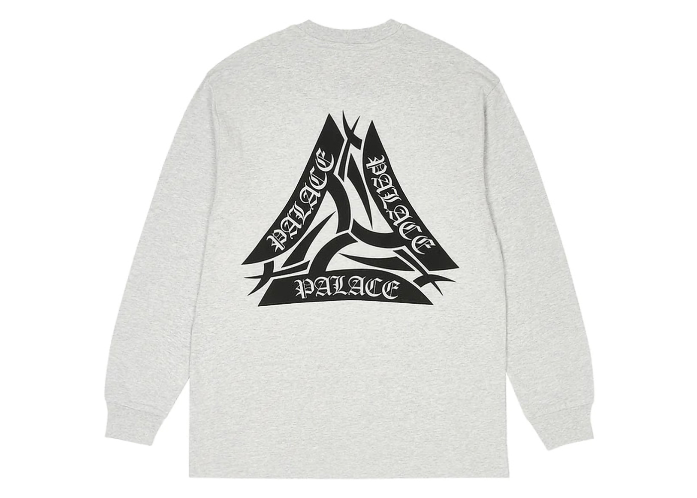 Palace Tribal Tri Longsleeve Grey Marl Men's - FW23 - US