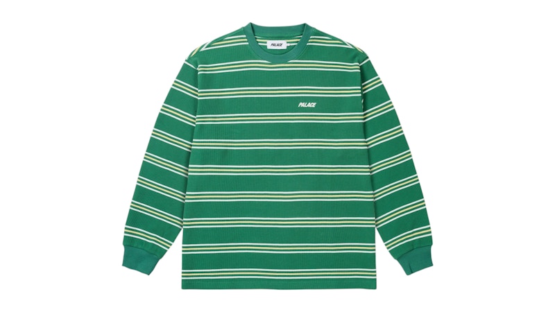 トップス palace TRIO STRIPE LONGSLEEVE Palace Trio Stripe L/S Tee Lucky Green Men's - SS26 - US