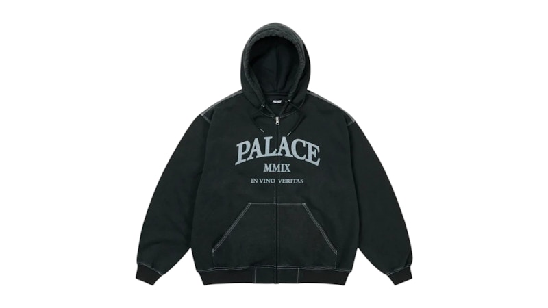 Palace Triple Stitch Veritas Zip Hood Black Men's - FW25 - US