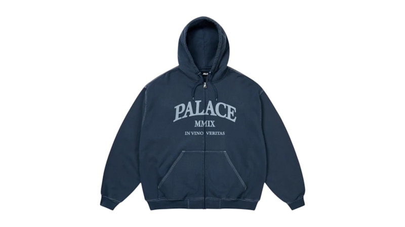 Palace Triple Stitch Veritas Zip Hood Navy メンズ - FW25 - JP