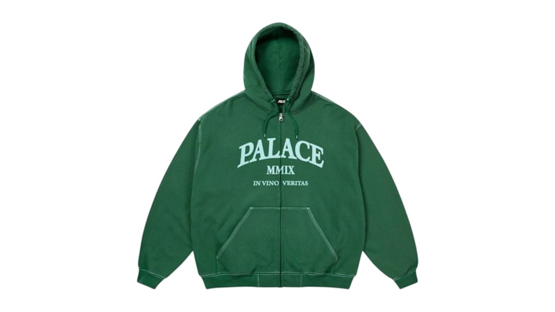 Palace Triple Stitch Veritas Zip Hood Racey Green Men's