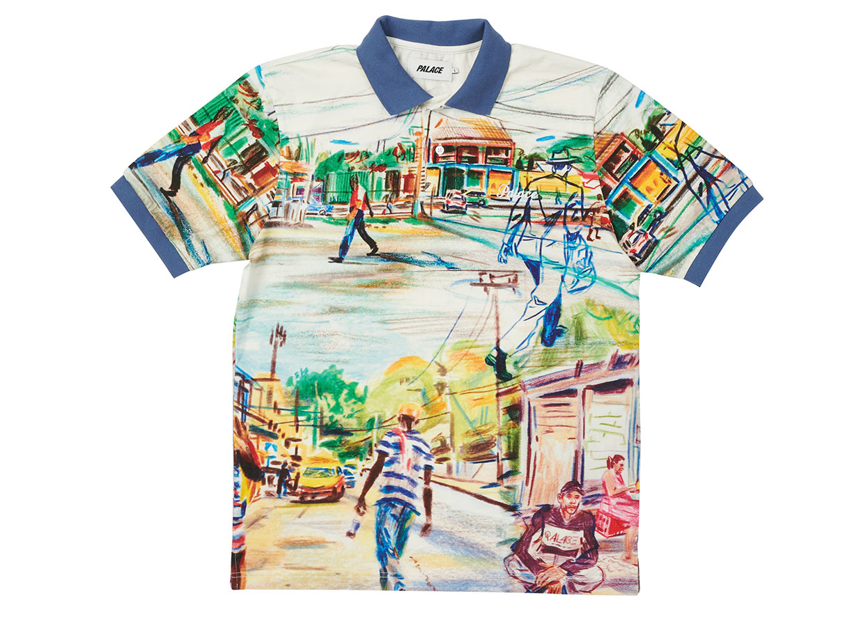 Palace Trolley Polo White Men's - SS21 - US