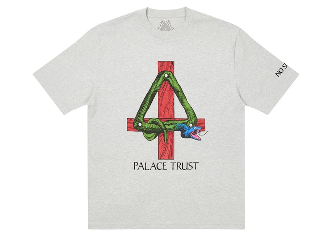 Pre-owned Palace Trust  T-shirt Grey Marl