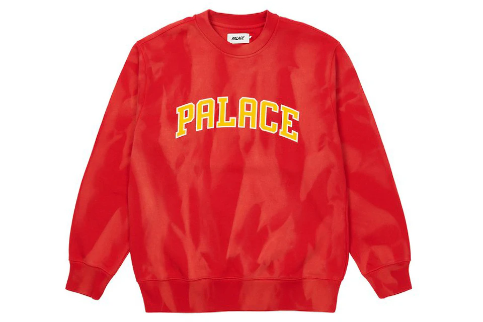 Palace Try-Dye Crew Red/White