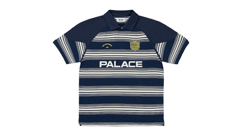 Pre-owned Palace Men's Union Polo Shirt In Navy Blue