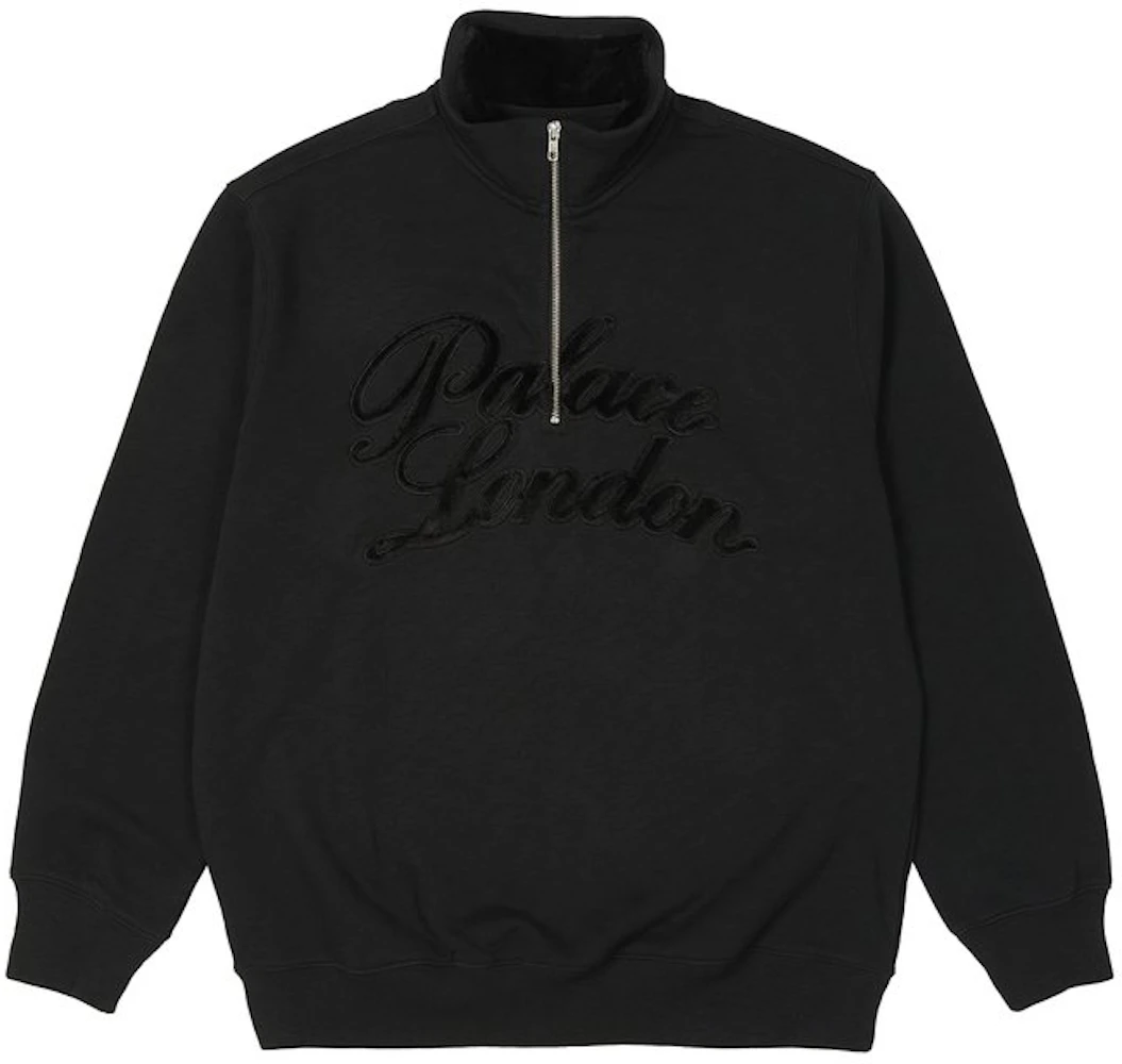 Palace Velour 1/4 Zip Jacket Black Men's - FW21 - US