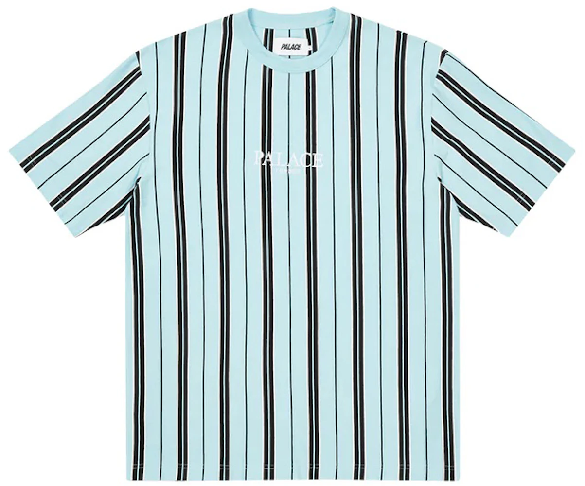 Palace Vertical Stripe T-shirt Light Blue - FW22 Men's - US