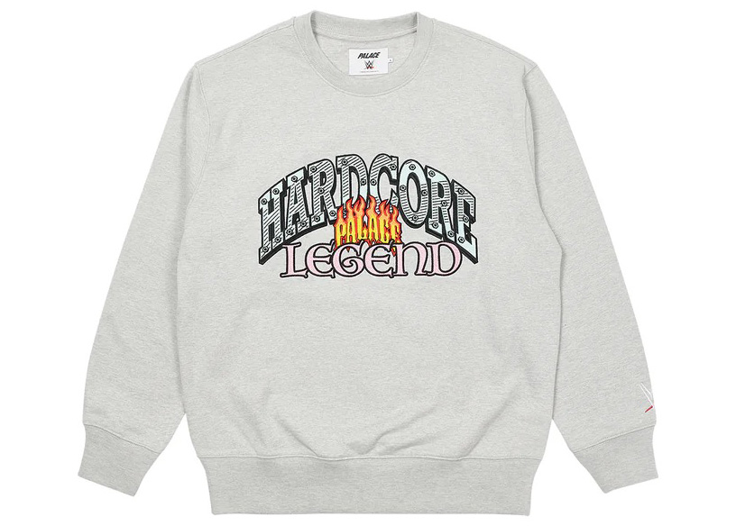 Palace x WWE Legend Crew Grey Marl Men's - SS23 - US