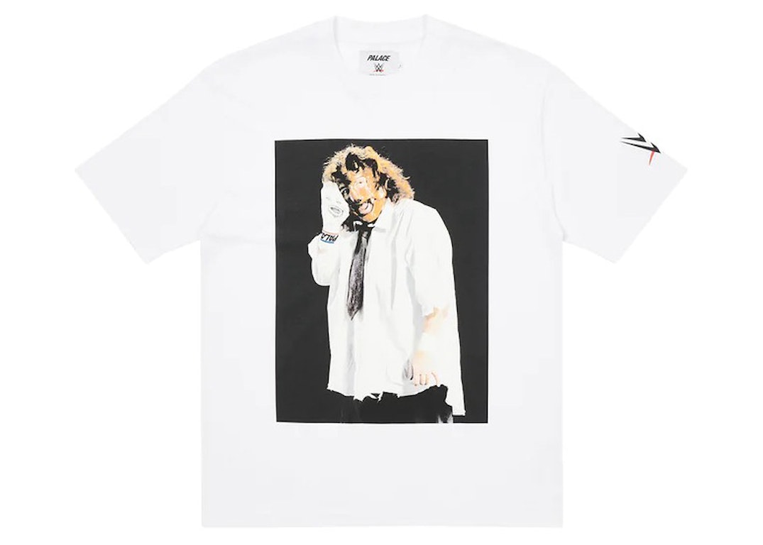 Pre-owned Palace X Wwe Mankind Sock T-shirt White