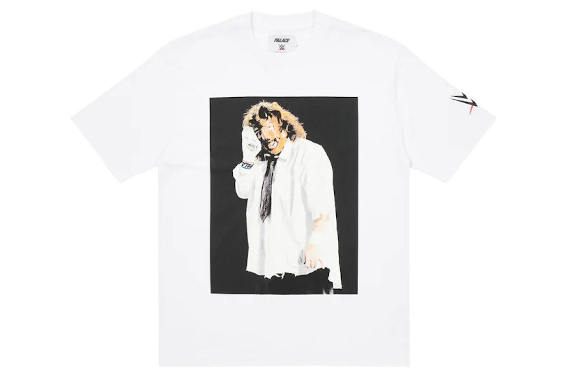 Pre-owned Palace X Wwe Mankind Sock T-shirt White