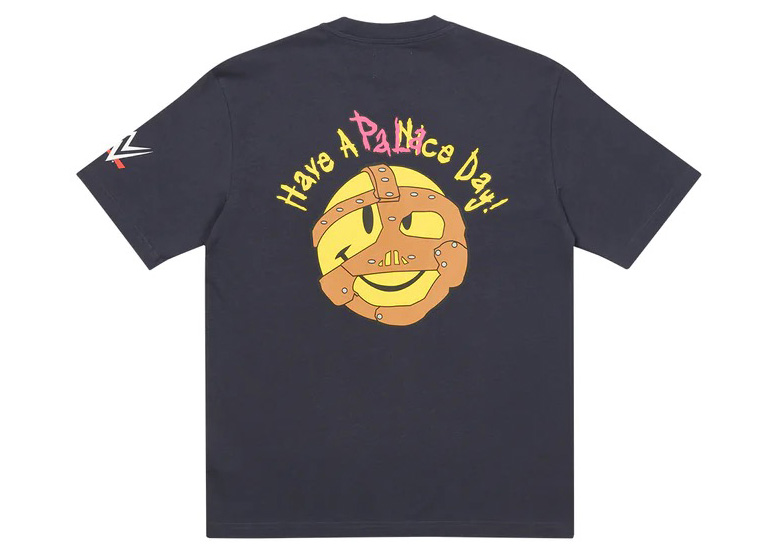 Palace x WWE Nice Day T-Shirt Navy Men's - SS23 - US