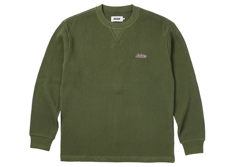 Palace Waffle Longsleeve Deep Green Men's - SS23 - US