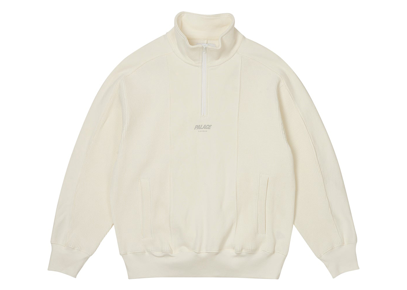 Palace Waffle On 1/4 Zip White