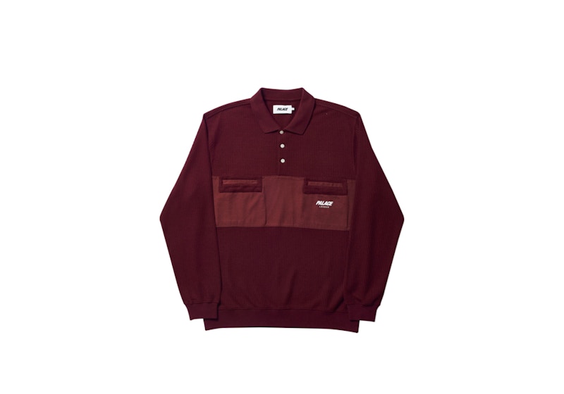 Palace-Waffle-on-Polo-Burgundy  